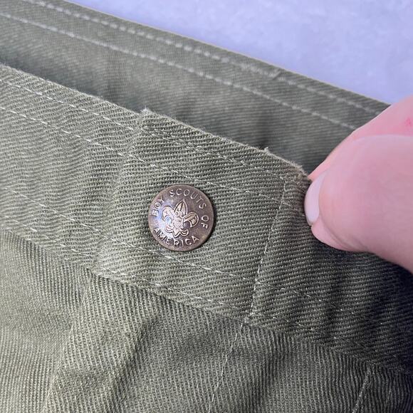 VTG Boy Scouts of America BSA Khaki Green Uniform Utility Cargo Pants sz 34X34 - Picture 4 of 9